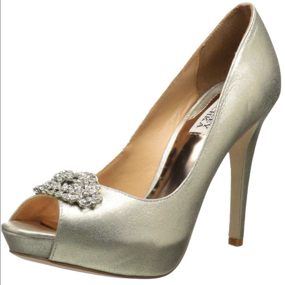 Gold wedding heels